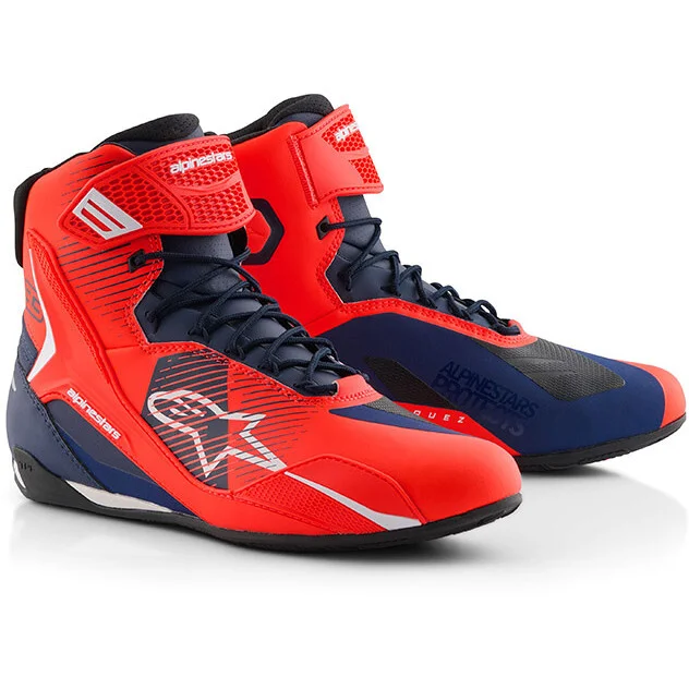 Alpinestars FASTER-4 MM93 Red Blue Motorcycle Shoes Nuova Collezione