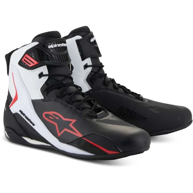 Offerta Limitata Alpinestars FASTER-4 Motorcycle Shoes Black White Red