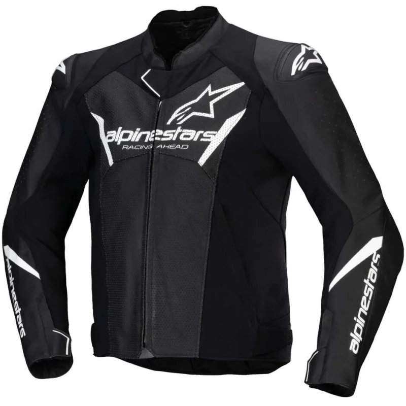 Compra Adesso Alpinestars FASTER V3 AIRFLOW Leather Motorcycle Jacket Black White