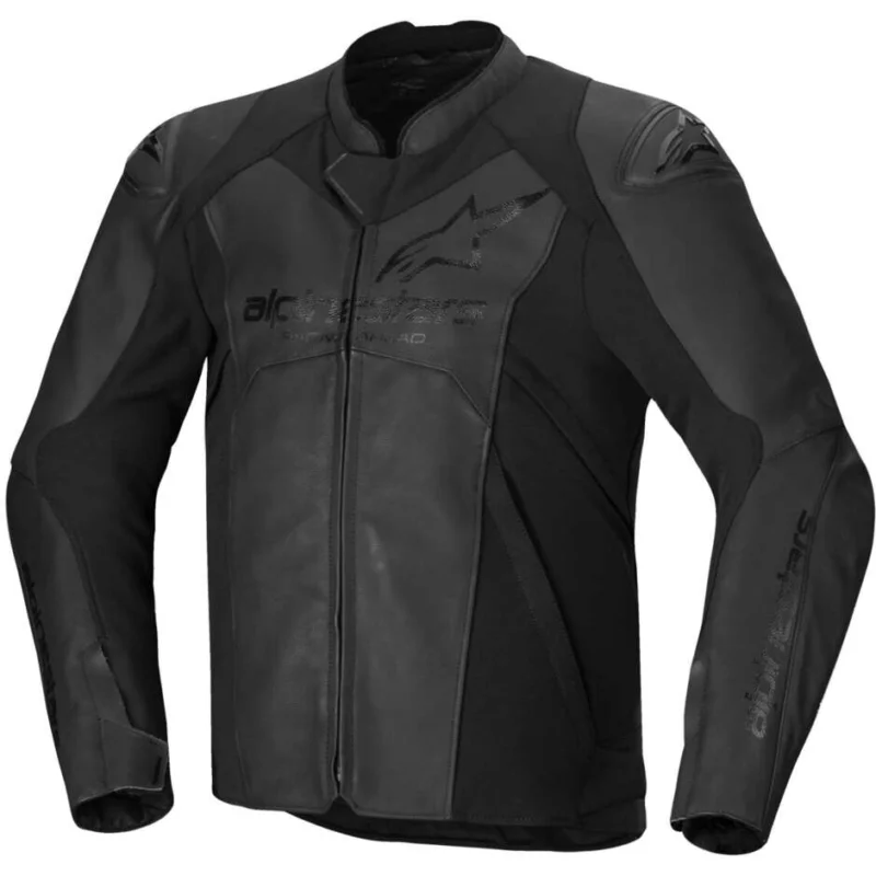 Alpinestars FASTER V3 Leather Motorcycle Jacket Black Black Economico