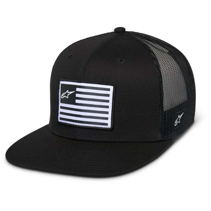 Alpinestars FLAG FLAT TRUCKER Cap Black/Black Solo Oggi