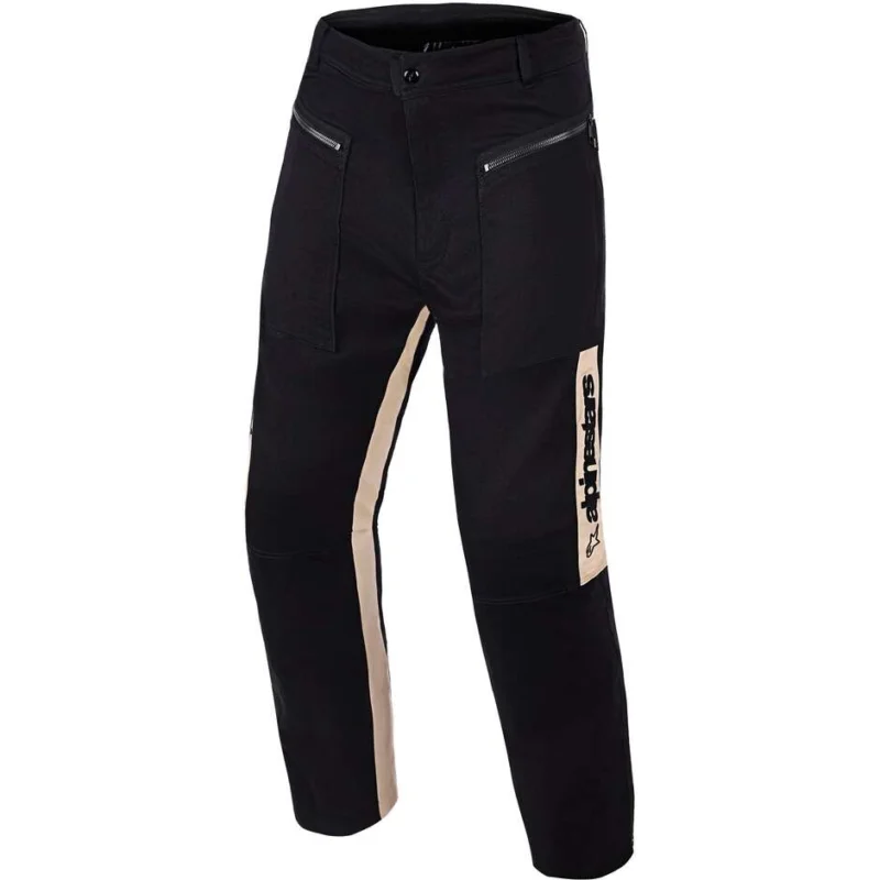 Nuovo Arrivo Alpinestars FLEX-AST CANVAS Aluminum Motorcycle Pants Black