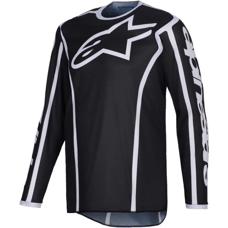 Popolare Alpinestars FLUID APEX Motocross Enduro Jersey Black Grey