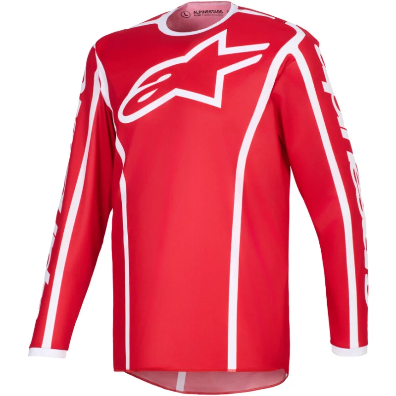 Offerta Speciale Alpinestars FLUID APEX Motocross Enduro Jersey Red White