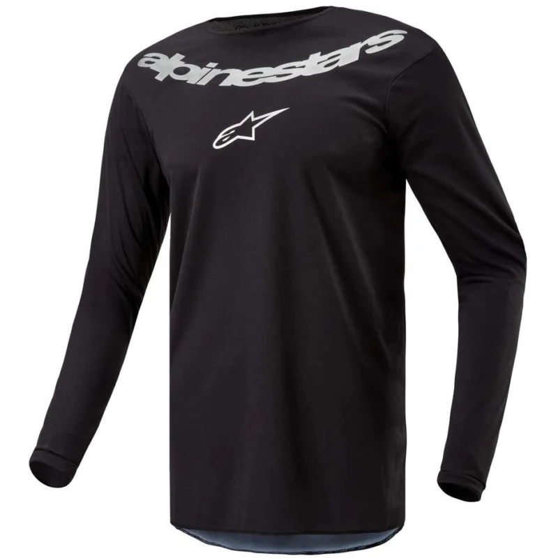 Occasione Imperdibile Alpinestars FLUID GRAPHITE Moto Cross Enduro Jersey Silver Black