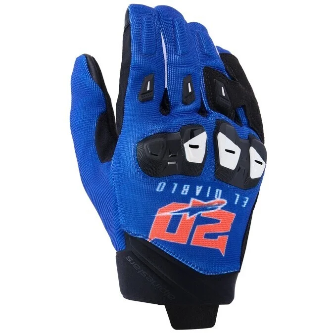 Vendita Finale Alpinestars FQ20 SP X 1 Motorcycle Gloves Blue Black Red Fluo