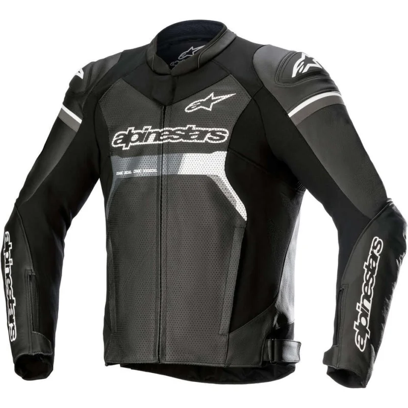 Economico Alpinestars GP FORCE AIRFLOW Leather Motorcycle Jacket Black