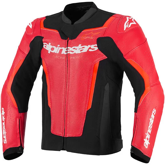Alpinestars GP FORCE V2 Airflow Leather Motorcycle Jacket Red Pagamento Sicuro