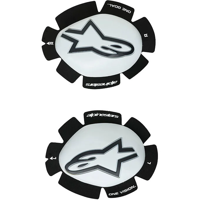 Alpinestars GP PLUS Knee Sliders White Black Spedito Oggi