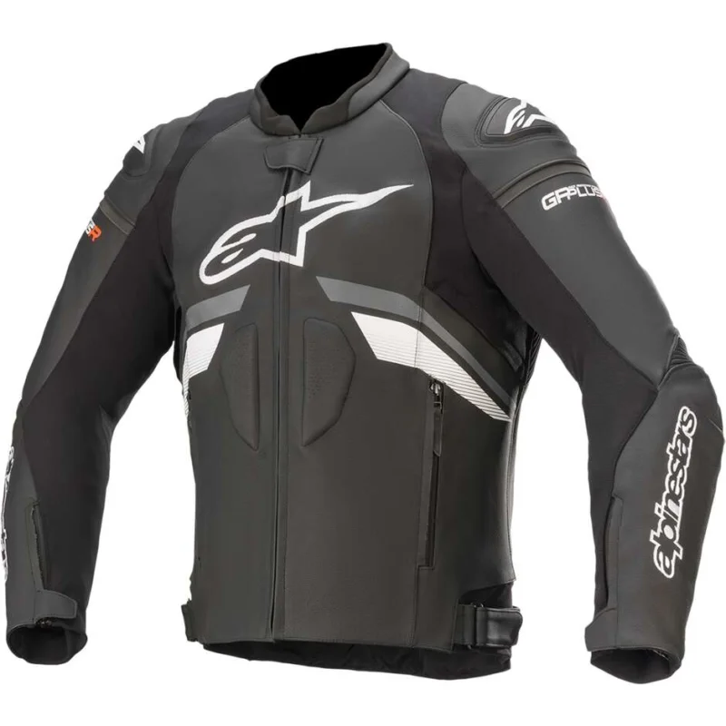 Alpinestars GP PLUS R V3 Leather Motorcycle Jacket White Dark Gray Black Bestseller
