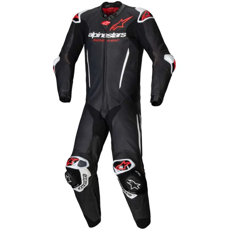 Alpinestars GP-R7 1PC One Piece Motorcycle Suit Black White Red Fluorescent Prezzo Ridotto
