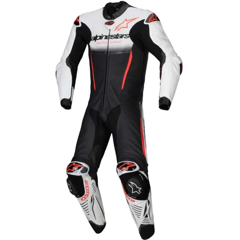 Offerta Speciale Alpinestars GP-R7 1PC One Piece Motorcycle Suit White Black Red Fluorescent