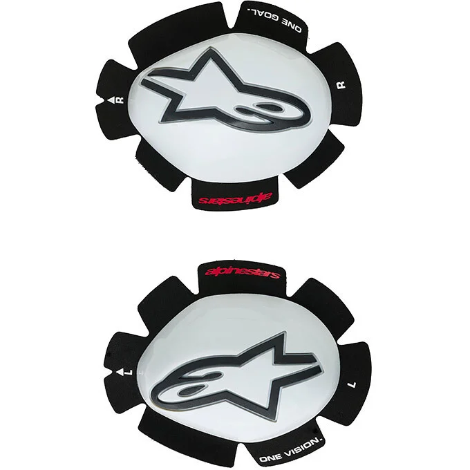 Alpinestars GP TECH White Motorcycle Knee Sliders Compra Oggi Stesso