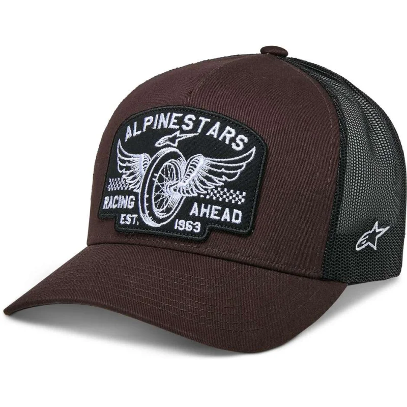 Promozione Esclusiva Alpinestars HERITAGE PATCH TRUCKER Cap Brown/Black