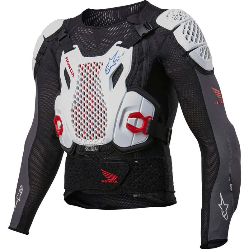 Alpinestars Honda Bionic Plus V2 Protection Motorcycle Chest Protector Black White Blue Bright Red Affare
