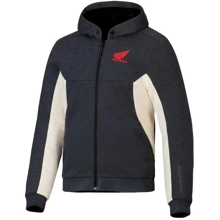Compra Oggi Stesso Alpinestars HONDA CHROME V3 SPORT Sweatshirt Anthracite Melange Off-White
