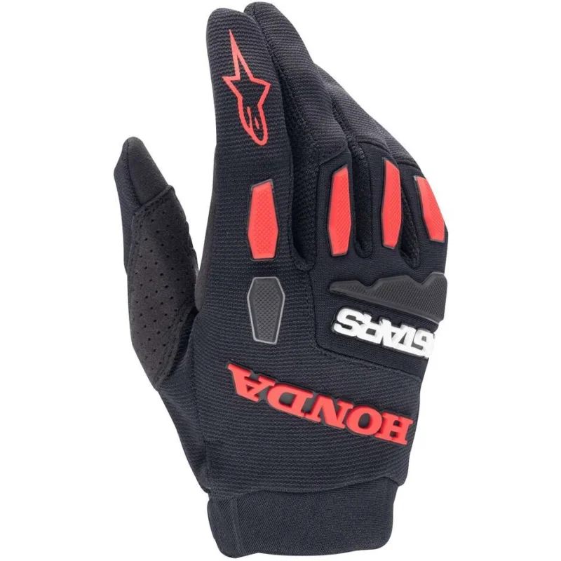 Alpinestars Honda Full Bore Motorcycle Gloves Black/Bright Red Compra Adesso