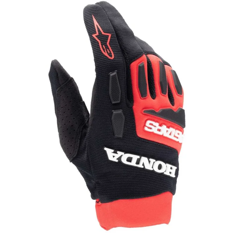 Alpinestars Honda Full Bore Motorcycle Gloves Bright Red Black Scelto Dai Clienti