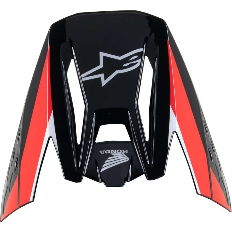 Alpinestars HONDA S-M5 VISOR Motocross Helmet Visor ECE 22.06 Black Red Gloss Offerta Del Giorno
