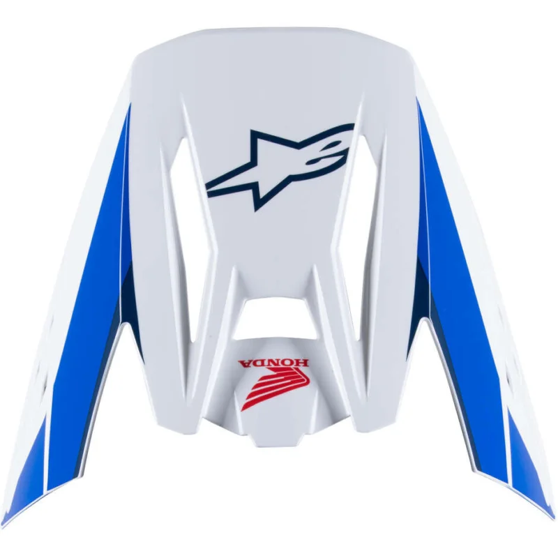 Offerta Del Giorno Alpinestars HONDA S-M5 VISOR Motocross Helmet Visor ECE 22.06 White Blue Red Gloss