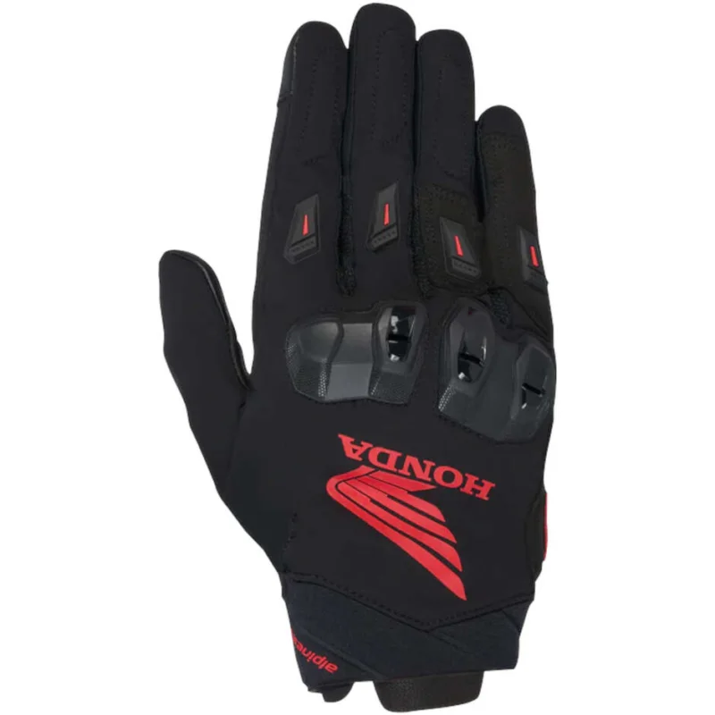 Alpinestars Honda SP X 3 Motorcycle Gloves Black Bright Red Soddisfatti O Rimborsati