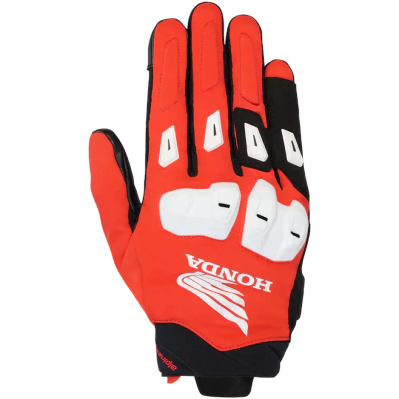Alpinestars Honda SP X 3 Motorcycle Gloves Bright Red Black White Nuova Collezione