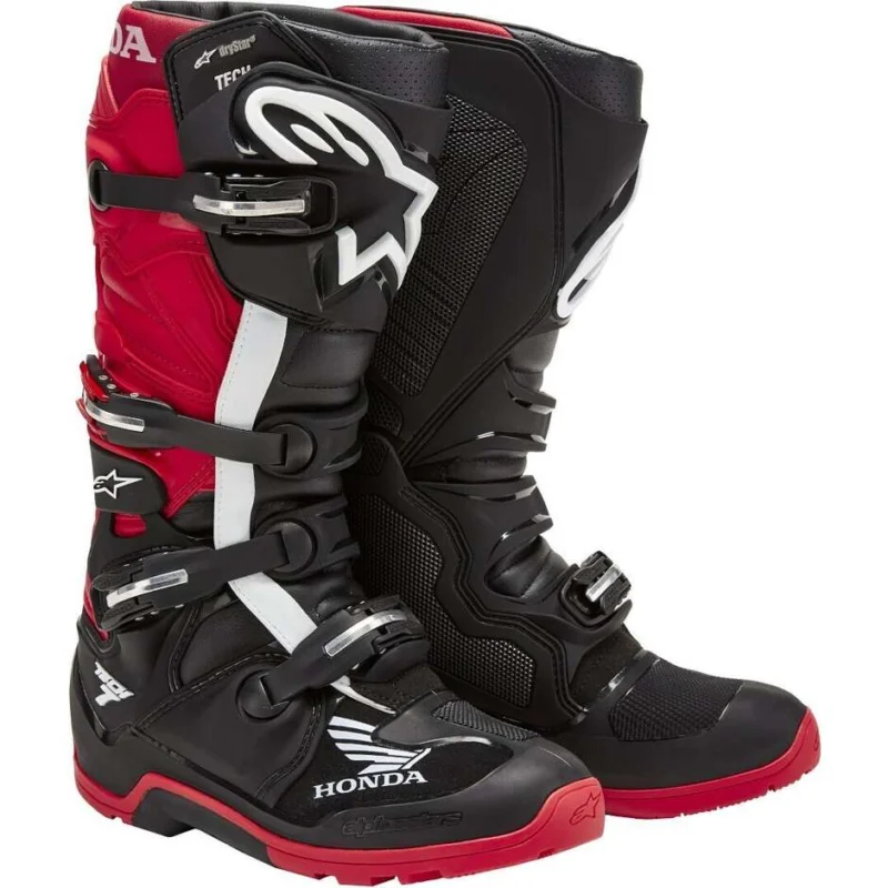 Alpinestars Honda Tech 7 Enduro Drystar Motocross Boots Black/Bright Red Miglior Prezzo