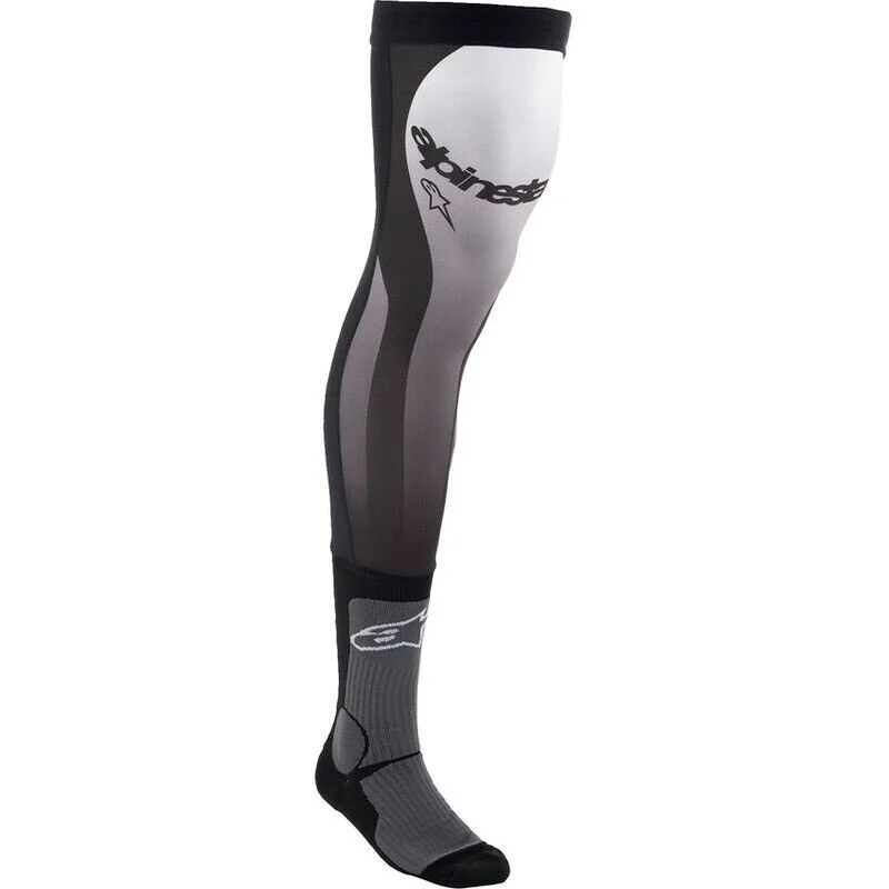 Alpinestars KNEE BRACE SOCKS Cross Enduro Motorcycle Socks Black White Vendita Finale