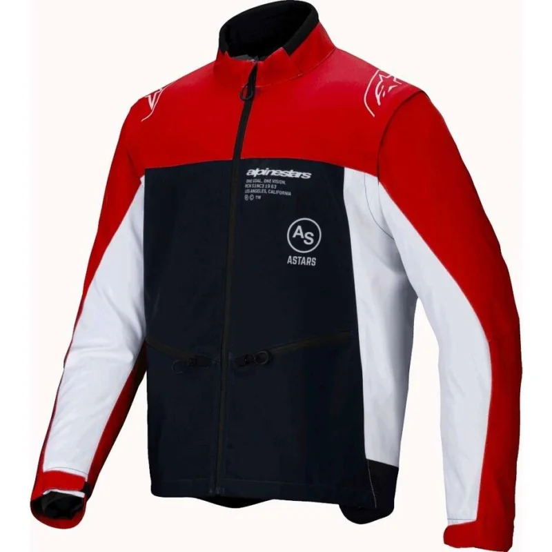 Pagamento Sicuro Alpinestars LITE-DURA SOFTSHELL Motocross Enduro Jacket Black Bright Red White