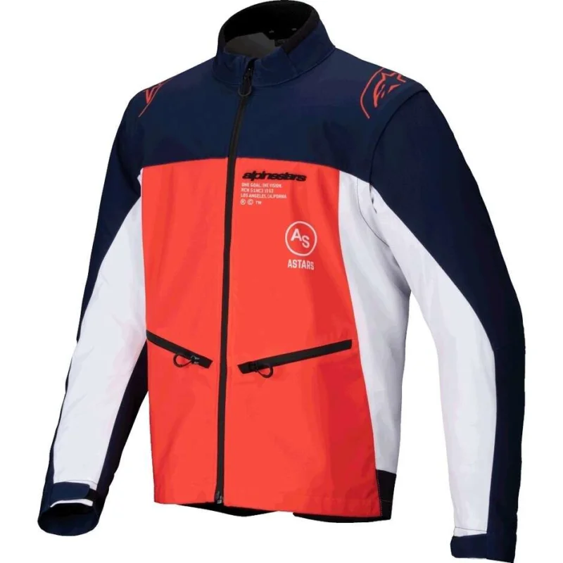 Prezzo Conveniente Alpinestars LITE-DURA SOFTSHELL Navy Hot Orange White Motocross Enduro Jacket
