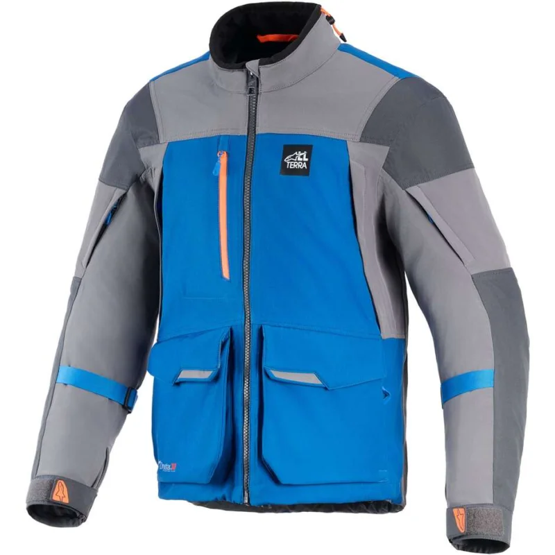 Alpinestars MAXDURA DRYSTAR XF LAMINATED ARMORED SHELL Motorcycle Jacket Royal Blue Dark Grey Ultime Pezzi