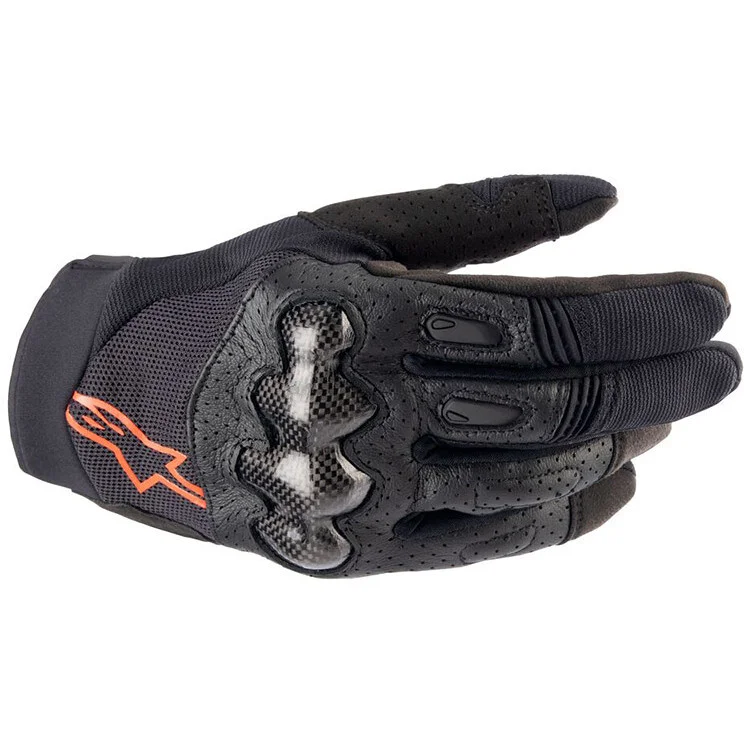 Alpinestars MEGAWATT Fluo Red Black Motorcycle Cross Enduro Gloves Prezzo Di Fabbrica