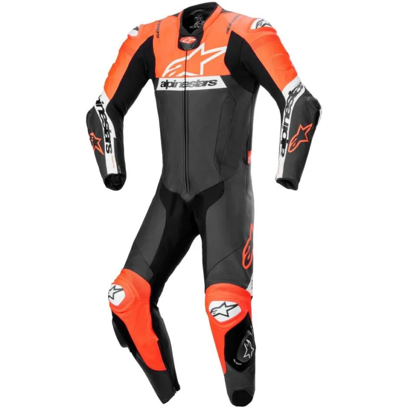 Quantità Limitata Alpinestars MISSILE V2 WARD 1PC One Piece Motorcycle Suit Black Red Fluorescent White