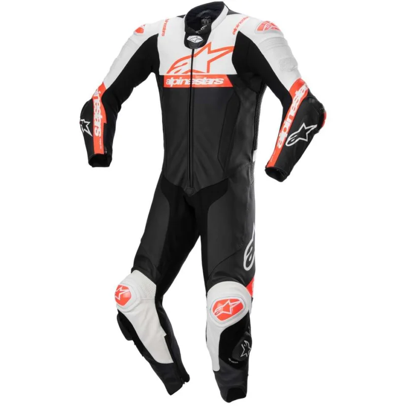 Alpinestars MISSILE V2 WARD 1PC One Piece Motorcycle Suit Black White Red Fluorescent Acquista Ora