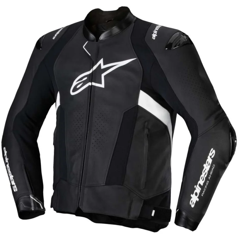 Alpinestars MISSILE V3 Leather Motorcycle Jacket Black White Occasione Imperdibile