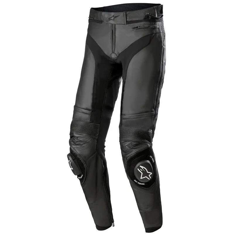 Alpinestars MISSILE V3 Leather Motorcycle Pants Black Black Di Tendenza