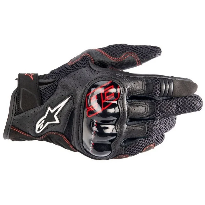 Offerta Del Giorno Alpinestars MM93 RIO HONDO V2 AIR GLOVES Asphalt Black Bright Red Motorcycle Gloves