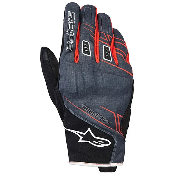 Alpinestars Moblast WP Technical Motorcycle Gloves Black Grey Red Offerta Speciale