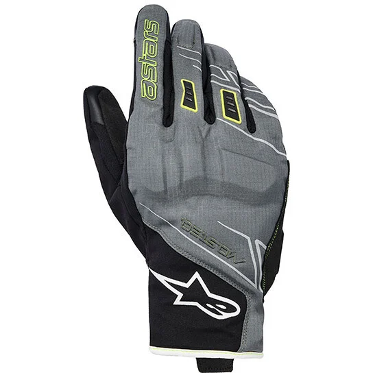 Alpinestars Moblast WP Technical Motorcycle Gloves Grey Black Yellow Sconto