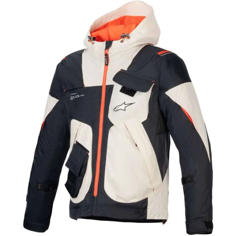 Alpinestars MOGRESS AIR Summer Motorcycle Jacket Black Almond HOT Orange Miglior Prezzo