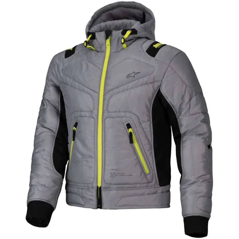 Alpinestars MOHOBBS WP LUNAR Fabric Motorcycle Jacket Lime Punch Grey Soddisfatti O Rimborsati