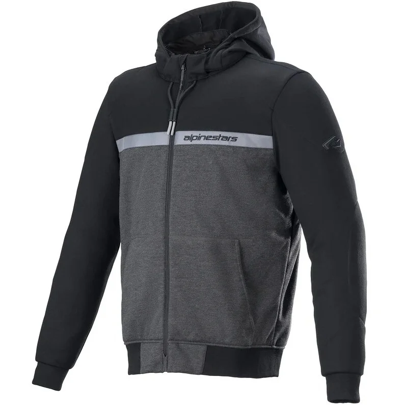 Alpinestars Motorcycle Sweatshirt CHROME STREET HOODIE Melege Black Offerta Lampo