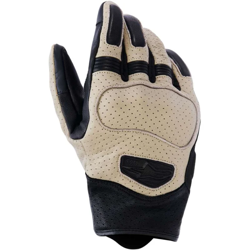 Spedizione Gratuita Alpinestars MUSTANG V3 LEATHER Motorcycle Gloves Aluminum Black