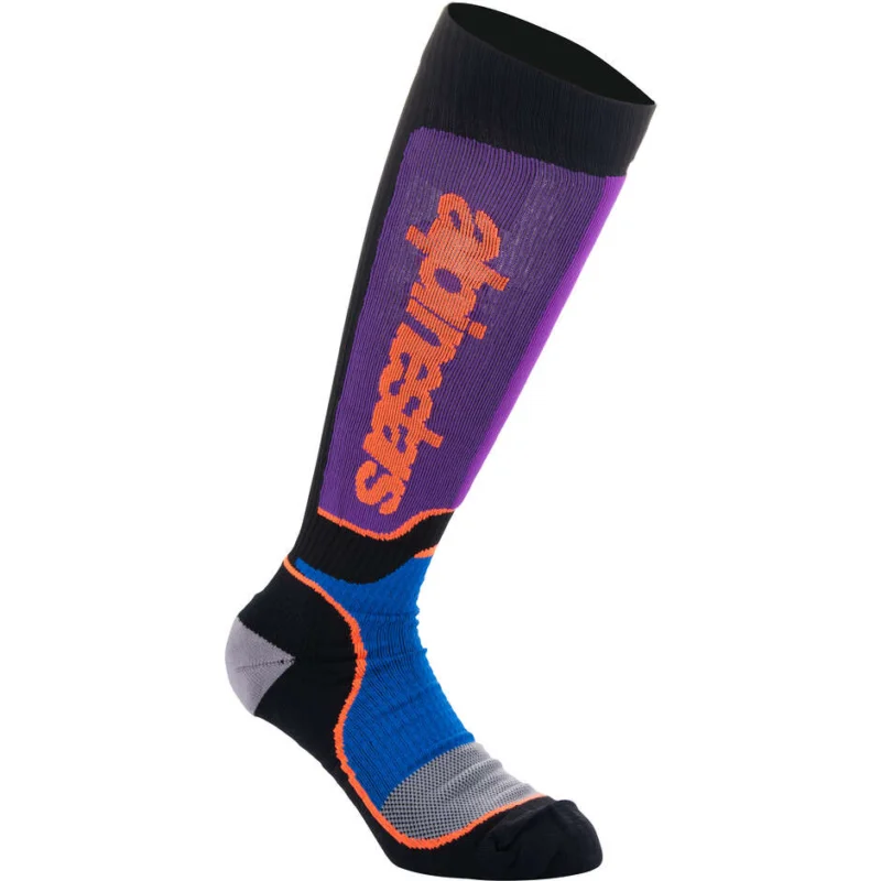 Popolare Alpinestars MX PLUS Cross Enduro Motorcycle Socks Purple Blue Black