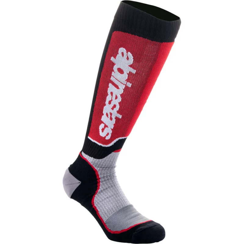 Alpinestars MX PLUS Cross Enduro Motorcycle Socks Red Gray Black Economico