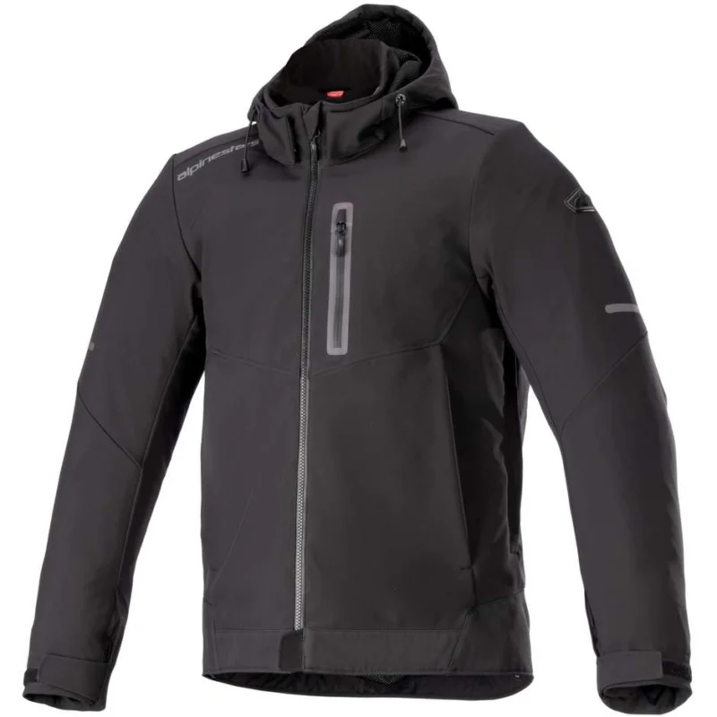 Alpinestars NEO WATERPROOF HOODIE Casual Motorcycle Jacket Black Black Pagamento Sicuro
