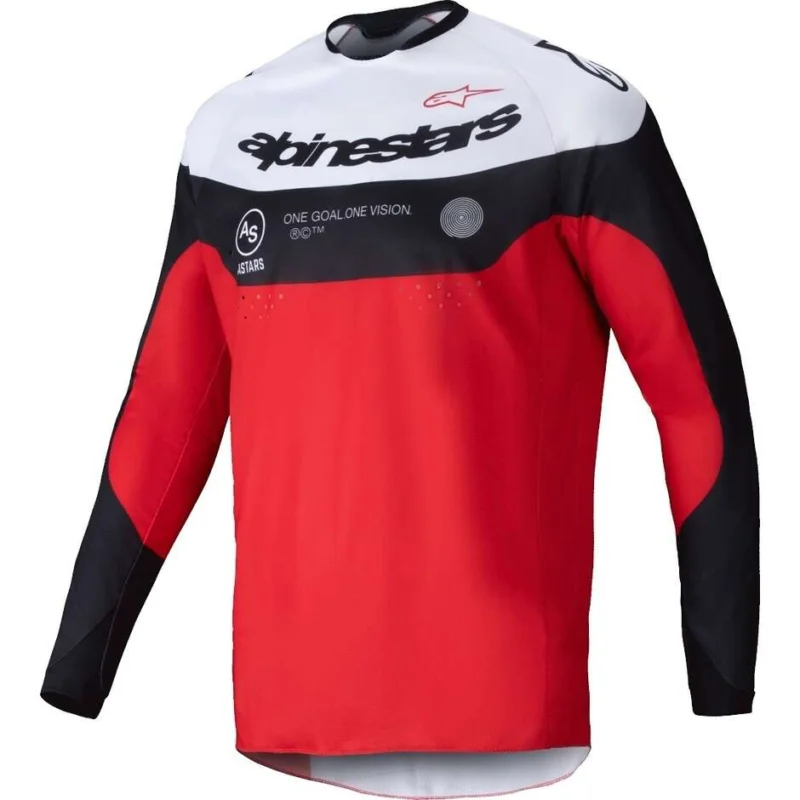 Alpinestars PRO-DURA Motocross Enduro Jersey Black Bright Red White Più Venduto