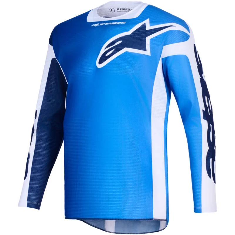 Ultimissimo Modello Alpinestars RACER AIR PORTL Motocross Enduro Jersey Blue White Light Blue