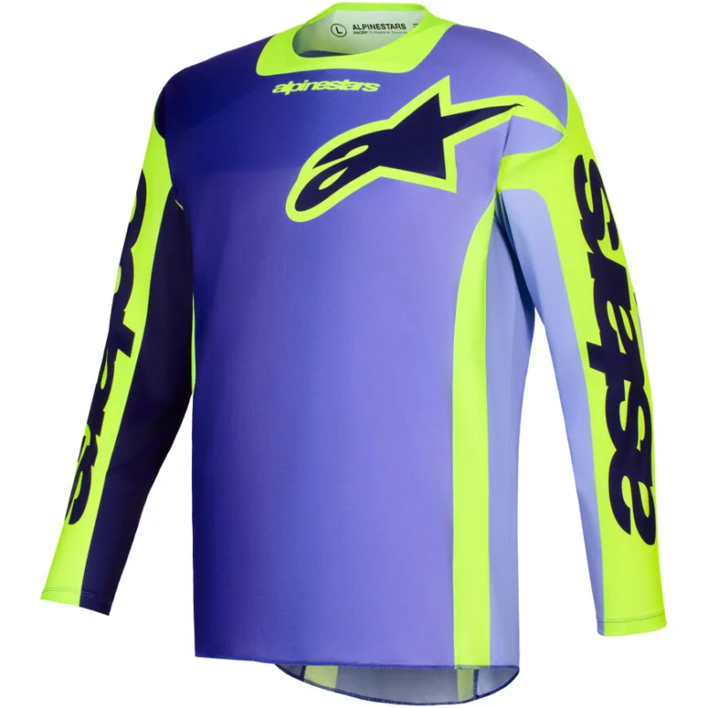 Alpinestars RACER PORTL Cross Enduro Motorcycle Jersey Purple Fluo Yellow Subito Disponibile