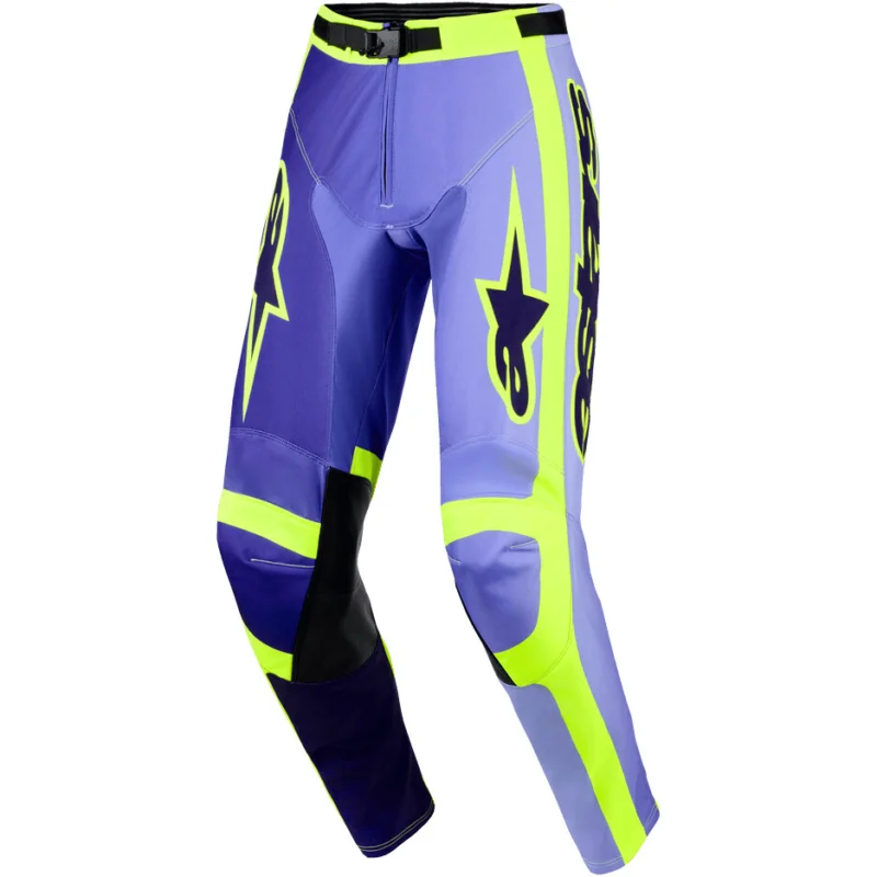 Occasione Imperdibile Alpinestars RACER PORTL Cross Enduro Motorcycle Pants Purple Fluo Yellow